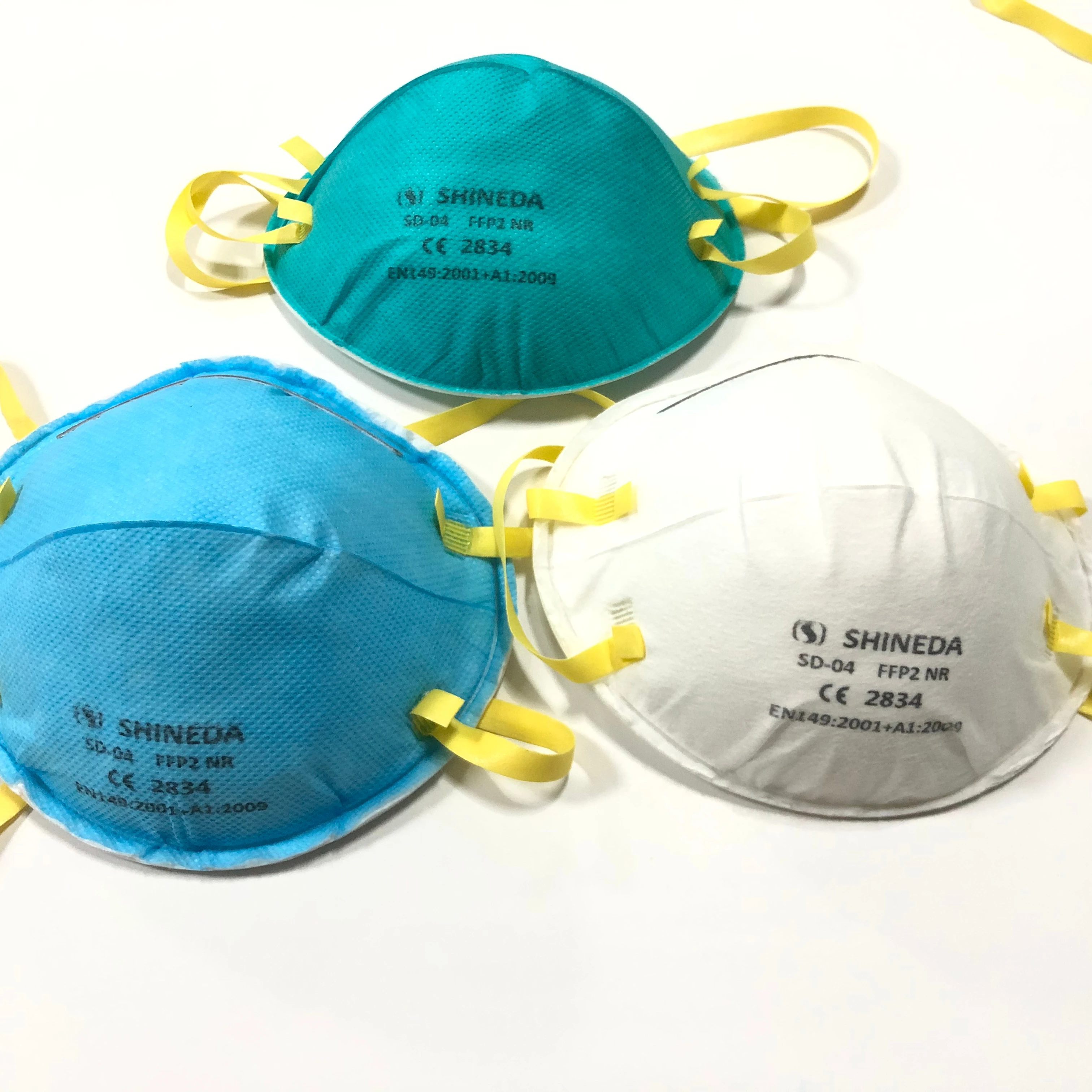 
24 Hour Online In Stock Fast Delivery CE EN149 FFP2 respirator Face Shaped Mask 