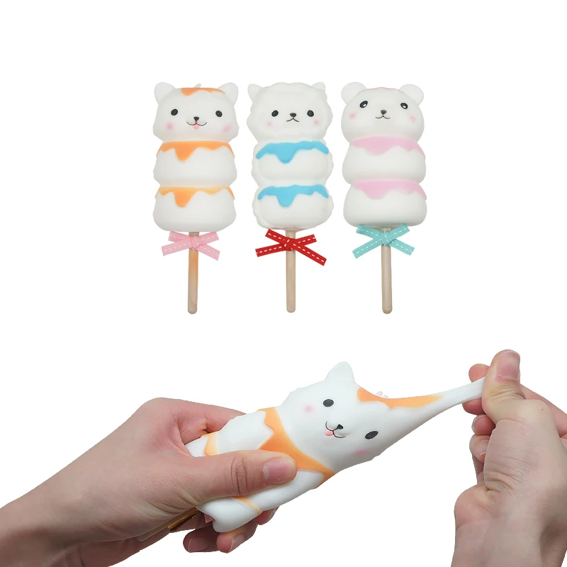 Artificial Japanese Kawaii TPR Soft Rubber Squeeze Slow Rising Cute Animal Mochi Squishy Toys
