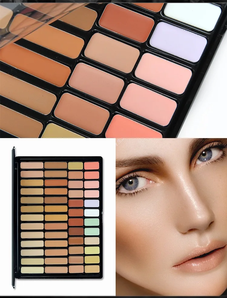 Free sample  Private Label Face Makeup Waterproof 50 Color Best Lace Concealer Palette