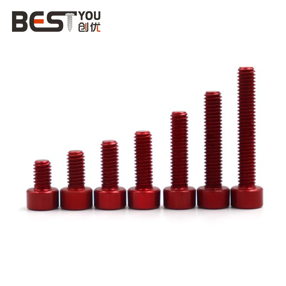 Wholesale Custom Socket Head Cap M3 Colourful Anodized Aluminum Screw