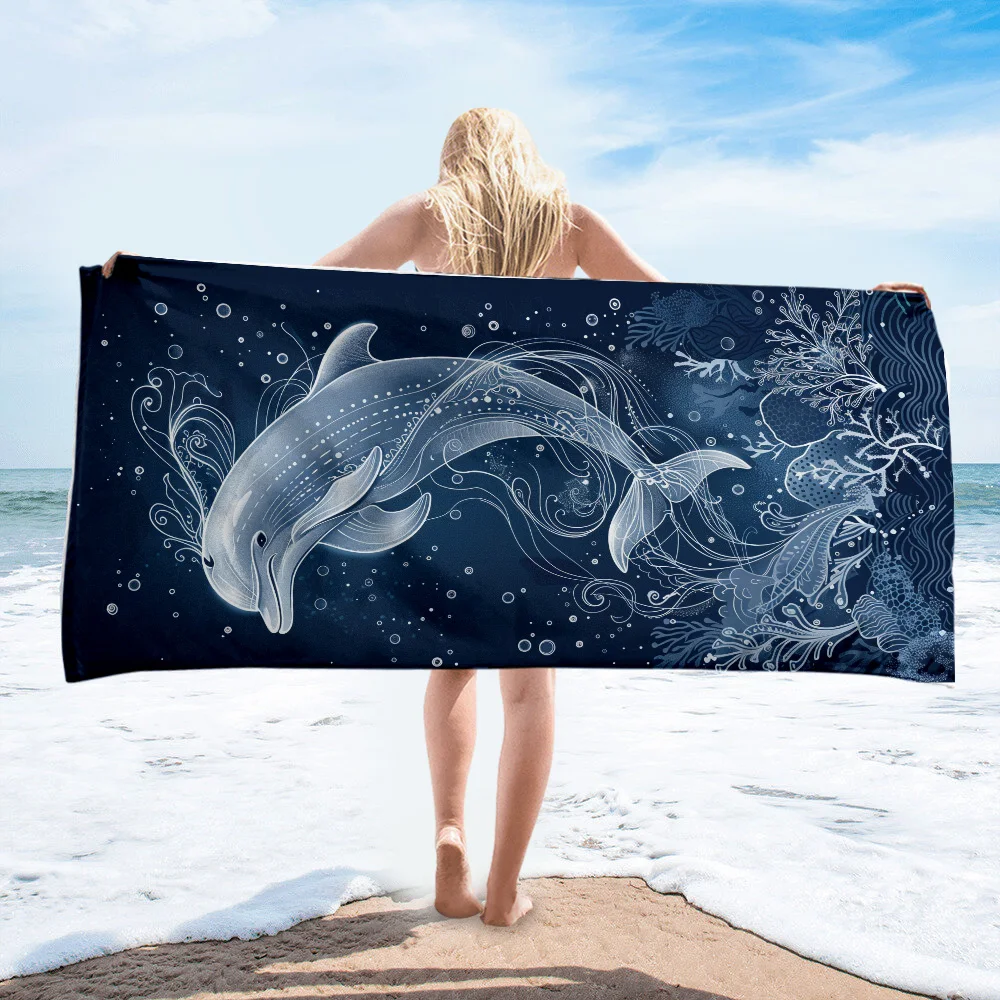 OEM Print Microfiber Suede Personalised Quick Dry Sand less Recycled Plastic Summer Beach Towel with Logo Custom Print