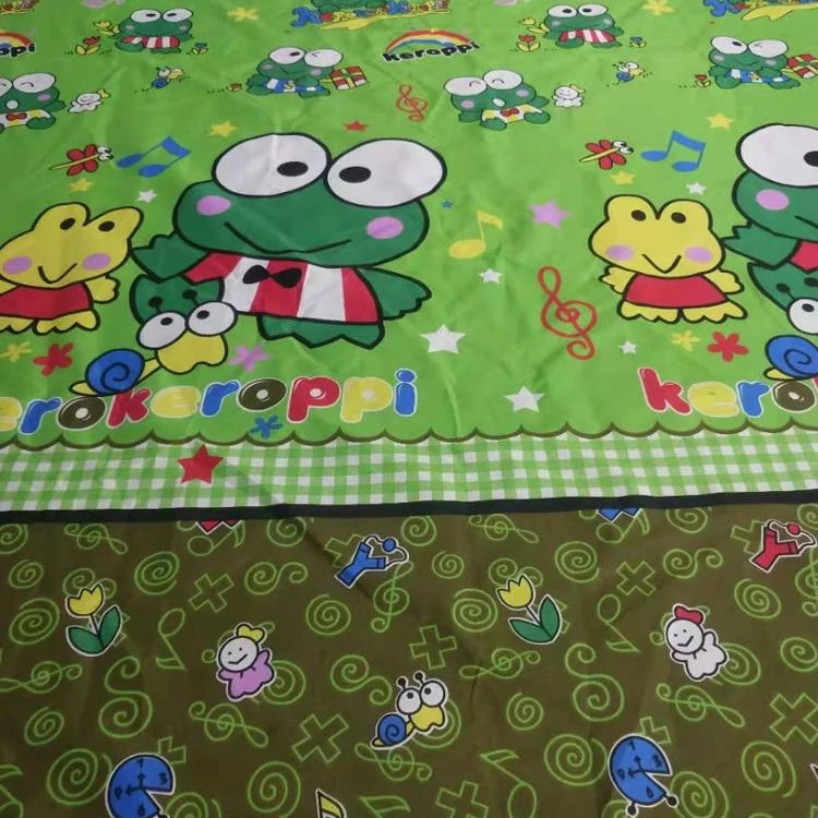 Индивидуальный Дизайн 3D мультфильм keroppi дисперсный пигмент Печатный 100 полиэстер простыня ткань низкая цена