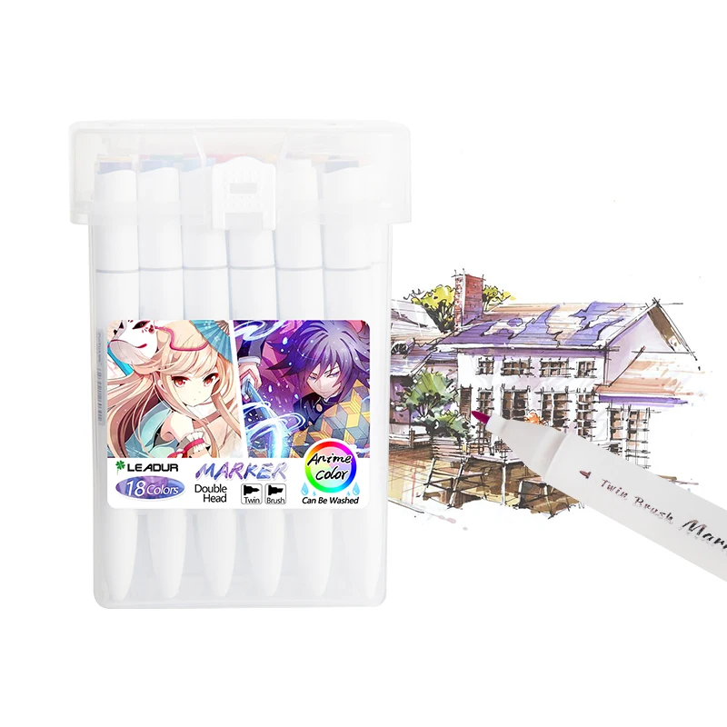 Fine Dual Tips marker pen Art Marker Pen Set School Kids Colorful Art Pens Painting Markers