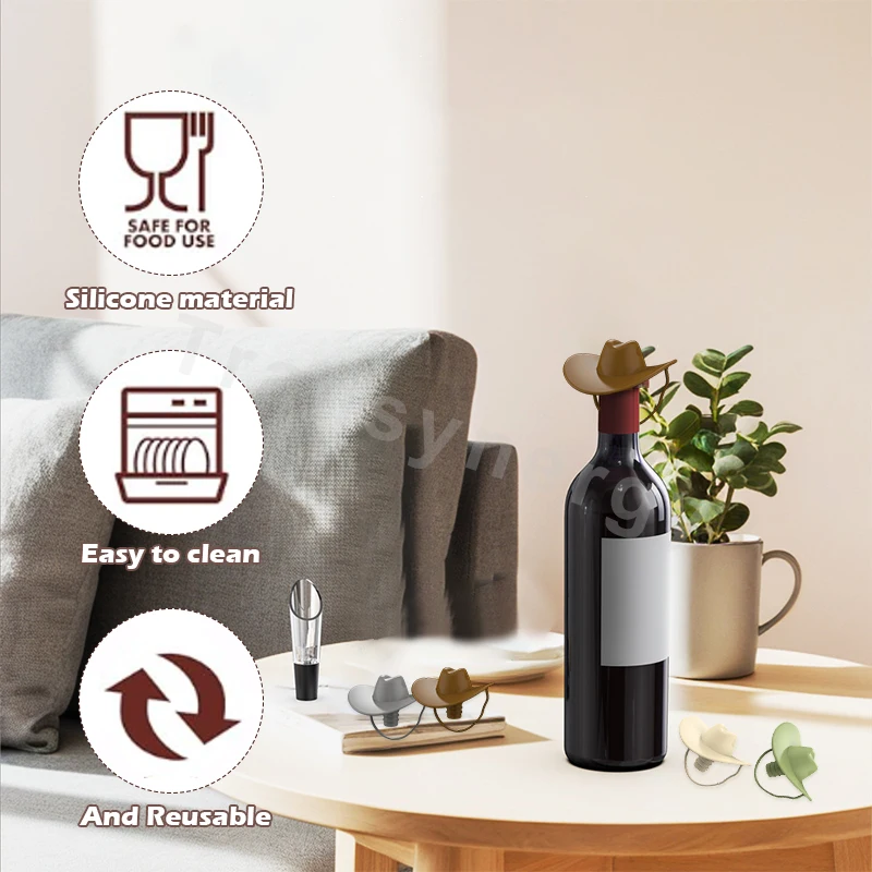 Reusable Silicone Wine Stoppers for Wine Bottles Beverage Bottle Stoppers Leakproof Sealer Champagne Beer Bottle Cap Bar Tools