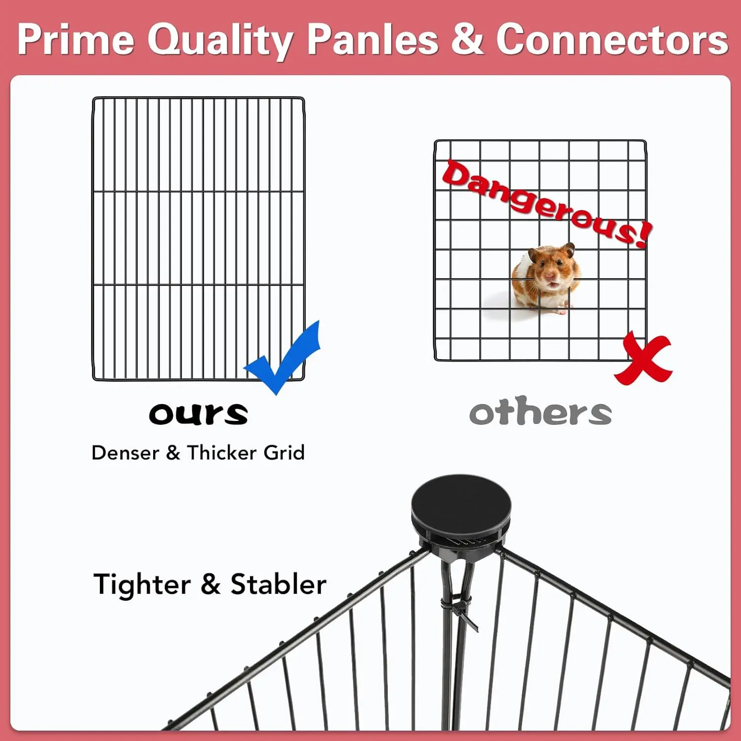 Custom Indoor Outdoor Portable Metal Wire Small Animal Playpen Pet Playpen Cage for Guinea Pigs Puppy Play Pen Bunny Playpen