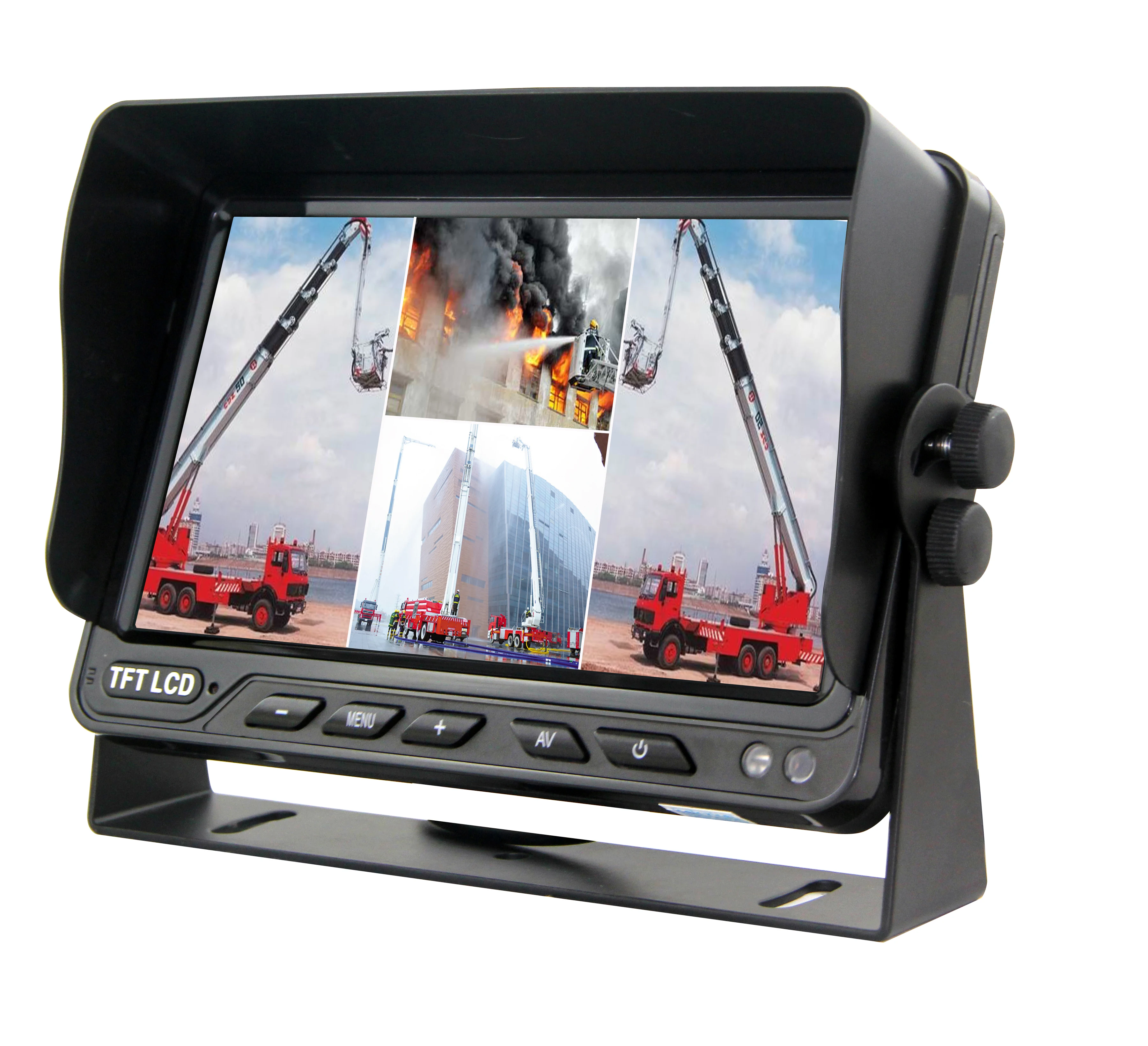 BUSRV 10.1 Inch 1024*600 Hd Lcd Screen Car Monitor 12V Rear View Bus Monitor Split Quad Monitor For Truck