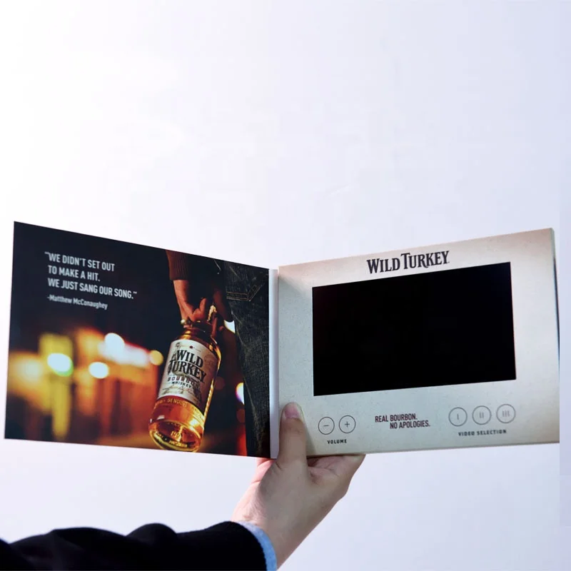 The newest custom 7 inch PVC video media player card LCD advertising player for product promotion business exhibition marketing