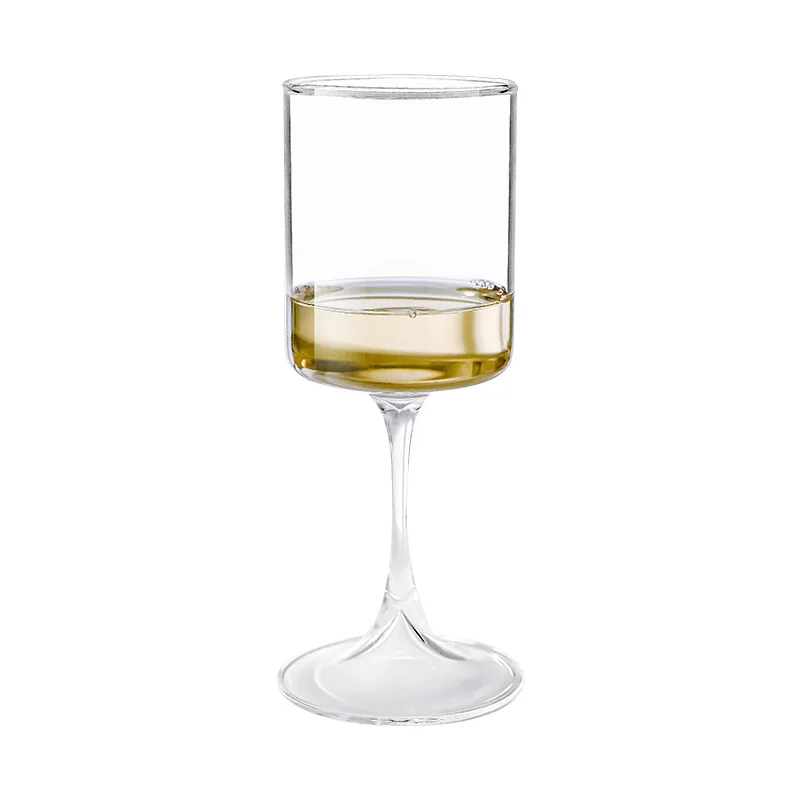 Creative vertical stripes borosilicate red wine glass whiskey cocktail glass long stem champagne flute glass