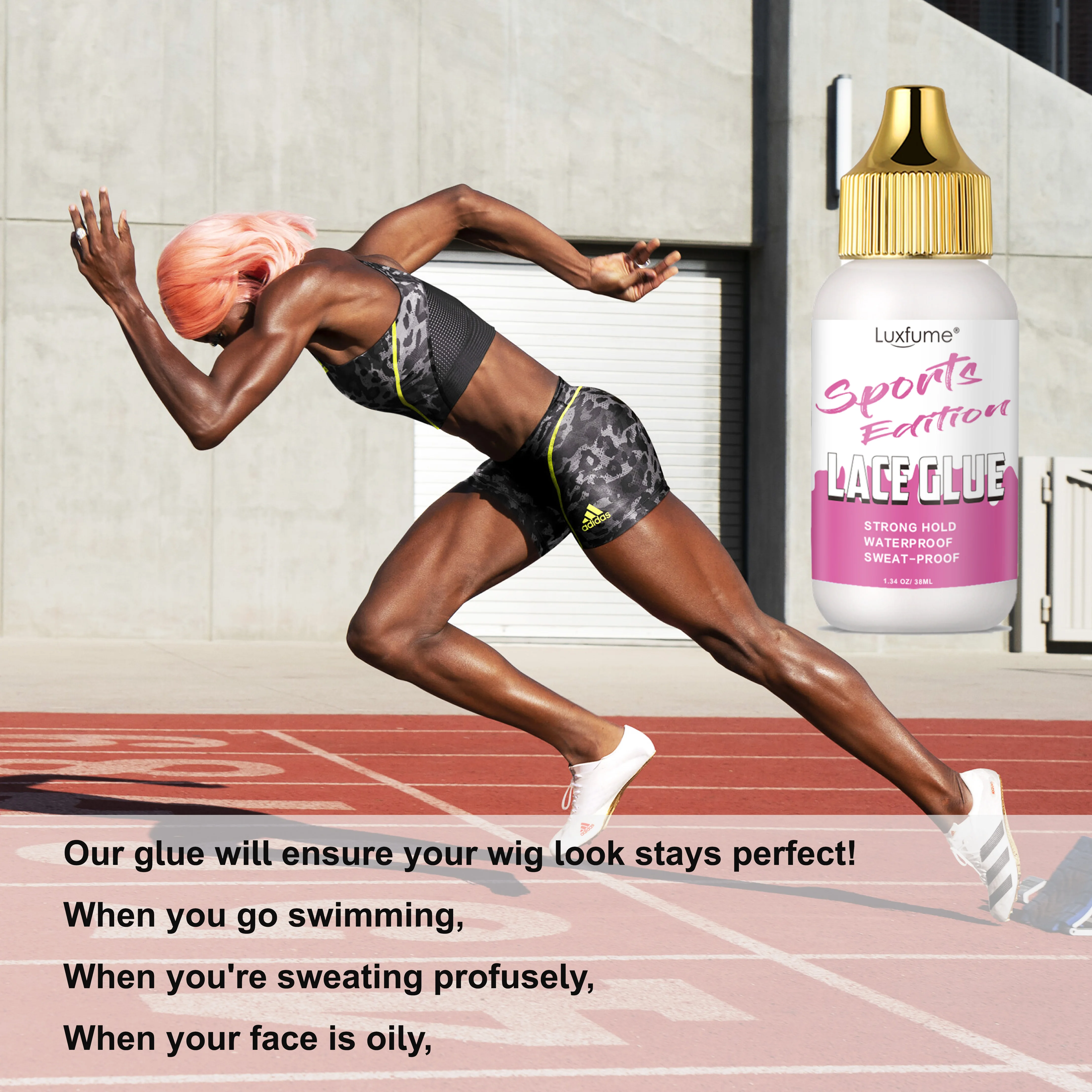 Lace Glue Waterproof Long Lasting Extreme Hold Sweat Proof Sports Lace Glue