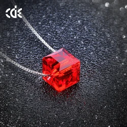 Fashion Women Cube Necklace Custom Crystal Silver Fashion Jewelry