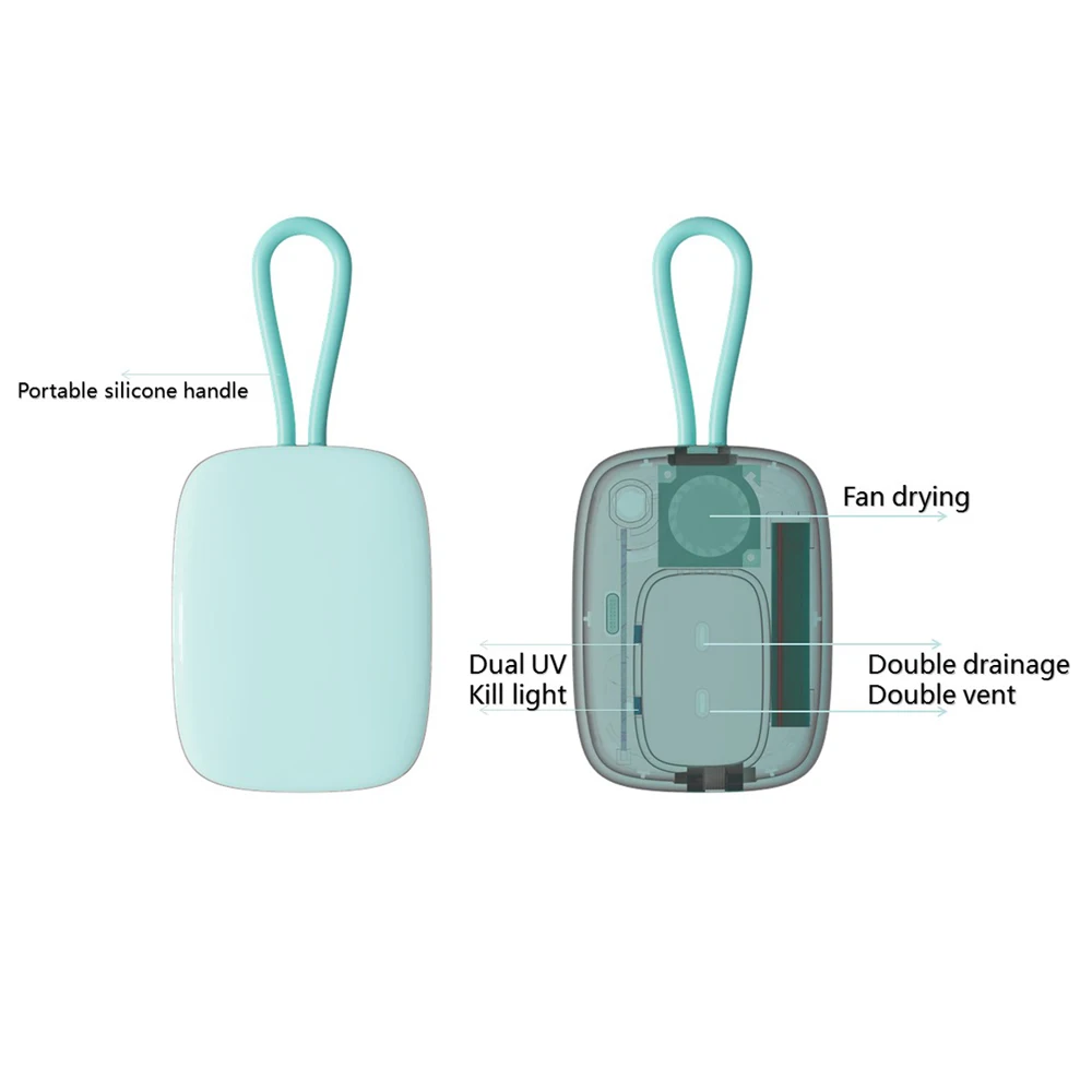 2022 new best selling OEM ODM UV Ultraviolet sterilization portable toothbrush sterilizer box for travel or home