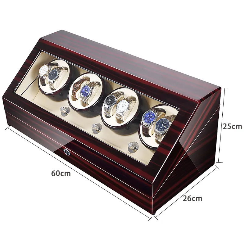 Watch Winder Deluxe Mechanical Watch Organizer Wooden Case Piano Automatic Watch Winding Rotating Case