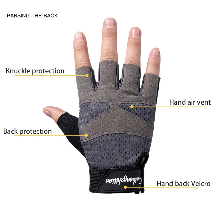 Fitness Men And Women Equipment Training Dumbbell Half Finger Breathable Sports Gloves