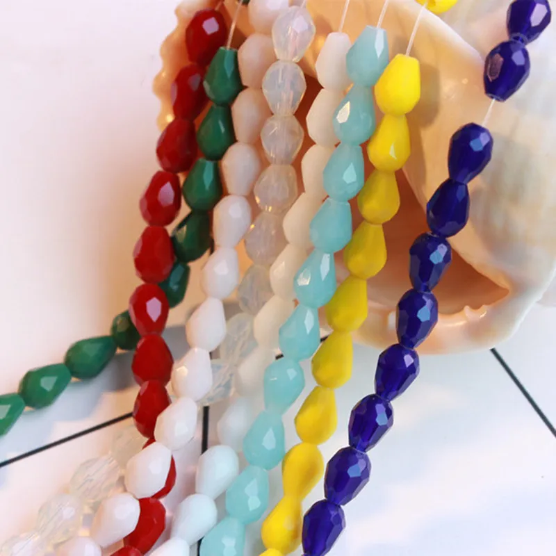 JC crystal tear drop shape DIY jewelry faceted crystal beads AB mix colors and sizes wholesale crystal glass beads