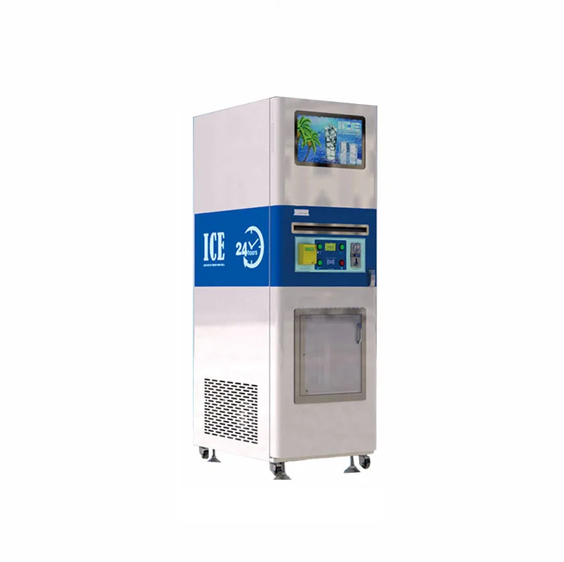 Customized Coin Banknote Operated 140-450Kg Per Day Ice Cube Making And Vending Machine