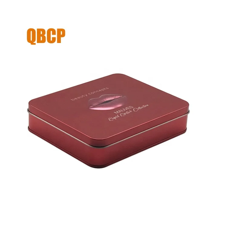 
Factory custom gold cosmetic tin containers tin case with wholesale price 