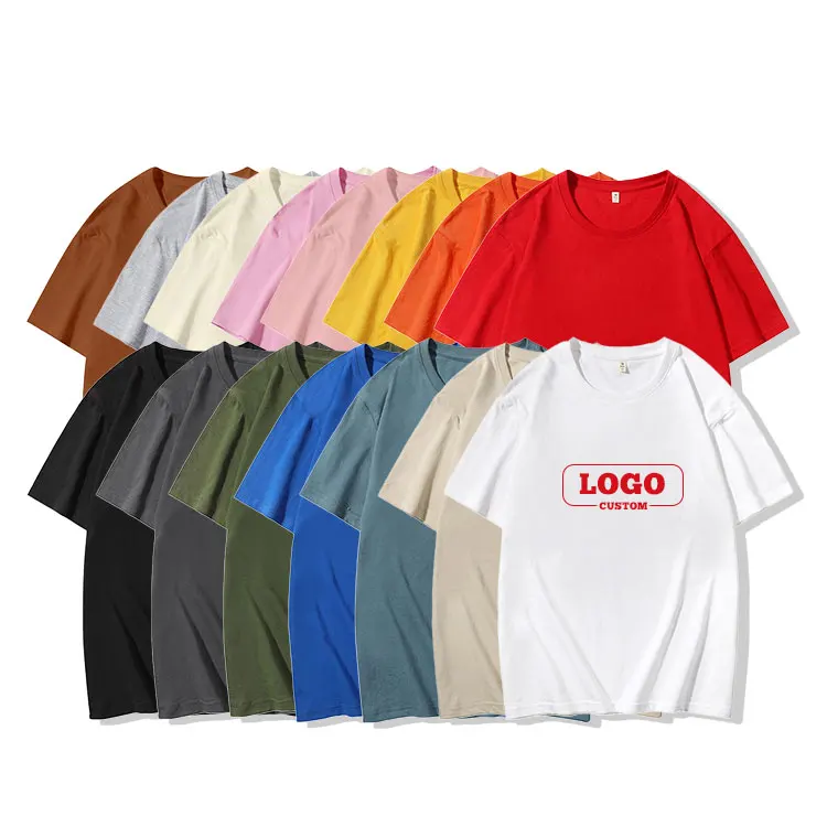 100% Boxy T-shirt High Quality Custom Plain T shirt Mens Boxy T-shirt  Cotton Slim T Shirts
