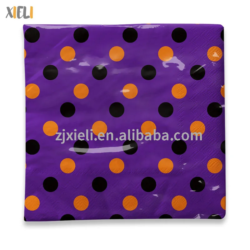 Xieli Halloween Party Supplies Disposable Paper Napkin Party Supplies Tableware