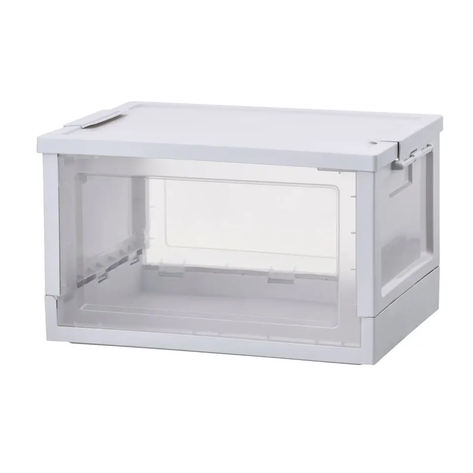 Transparent Portable Collapsible Hot Seller High Quality Plastic Foldable Storage Bin Box