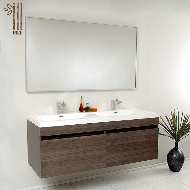 Resin double sink design melamine cupboards replacing 48 bathroom vanity and cabinet