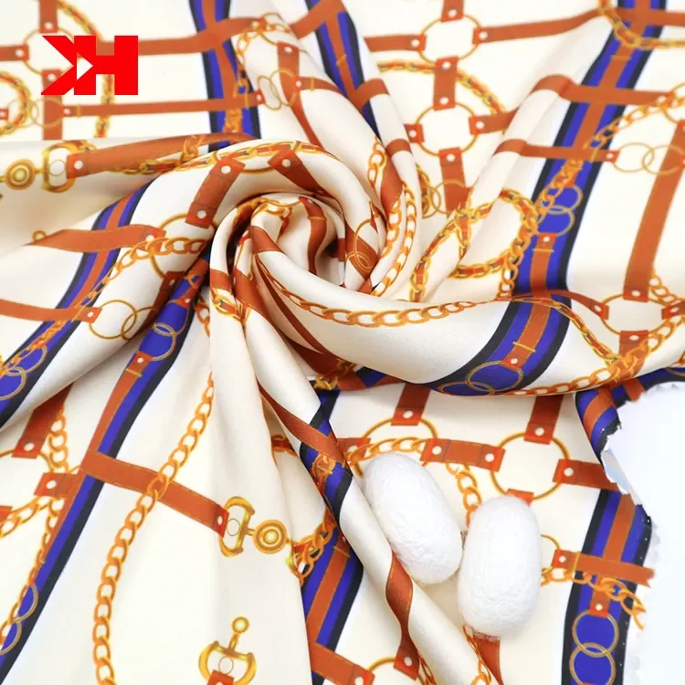 100% pure mulberry silk charmeuse Italian design fabric wholesale for garment