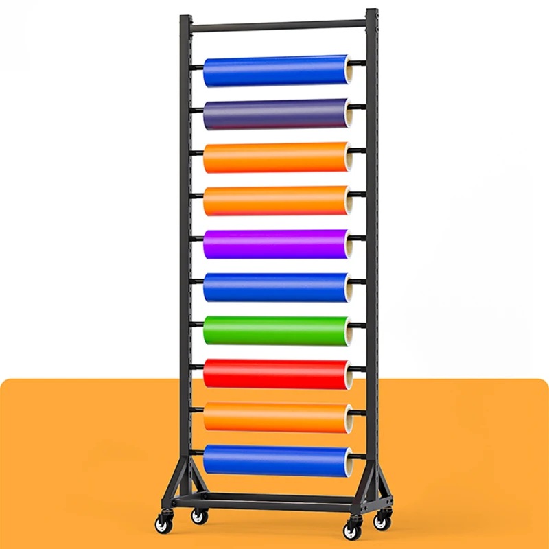 Mingtang metal metal fabric roll display stands for fabric rolls, customizable size, color and your design
