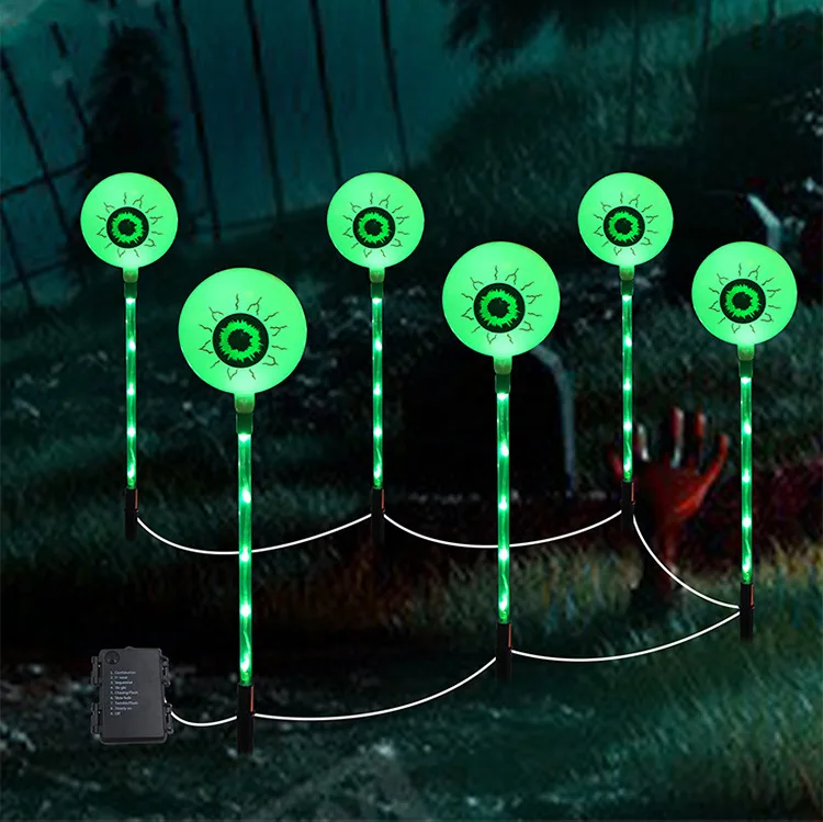 Garden Solar Outdoor Waterproof Decoration Starburst Eyeball pumpkin Swaying When Wind Blows Solar Lawn Lights