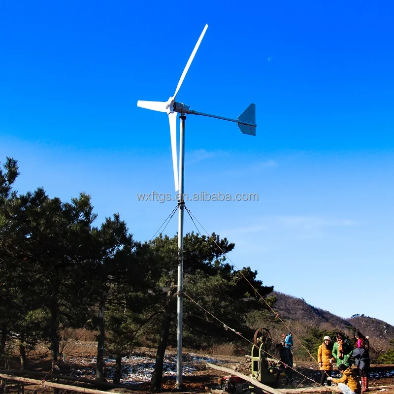 Home Use 5KW Wind Turbine Generator 220V 240V 380V AC Factory Price 5000W Wind Turbine with 2600MM Reinforced Glass Fiber Blades