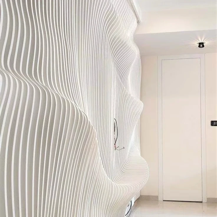 Interior Wall Decoration Custom Design Aluminum Wave Shape Wall Panel