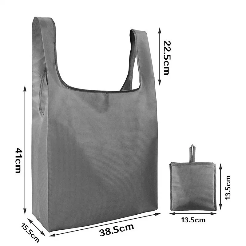 2024 New Inventions Foldable Reusable Large Capacity Food Supermarket Folding Polyester Shopping Net Tote Bag with printing