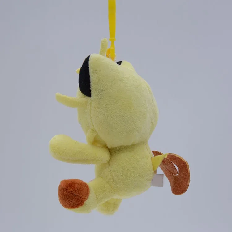 2021 New Arrival Vivid Small Cute Big Face Yellow Cat Plush Keychains With Same Color Chain