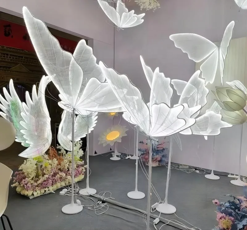 Electric Butterfly Wedding Specific Butterfly Wings LED Lights  Stage Pathway Guide Lights Wedding Decoration