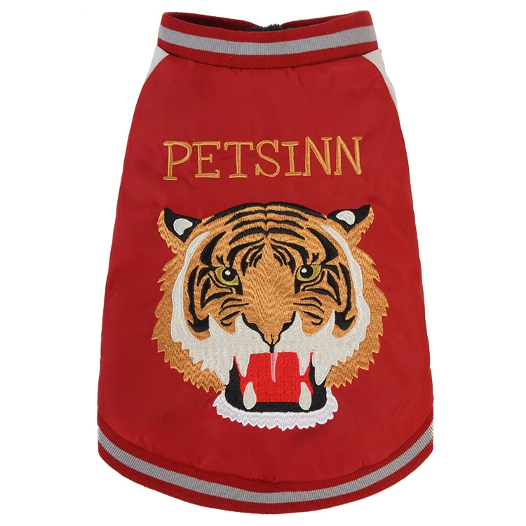 High Quality pets embroidery windproof personalized pattern dog coat Clothes Winter Pet Jacket