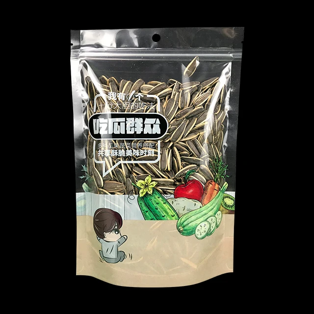 Hot Selling Kraft Paper Snack Spice Packaging Bag With Clear Window Stand Up Pouch Ziplock Doypack Self Standing Plastic Bags