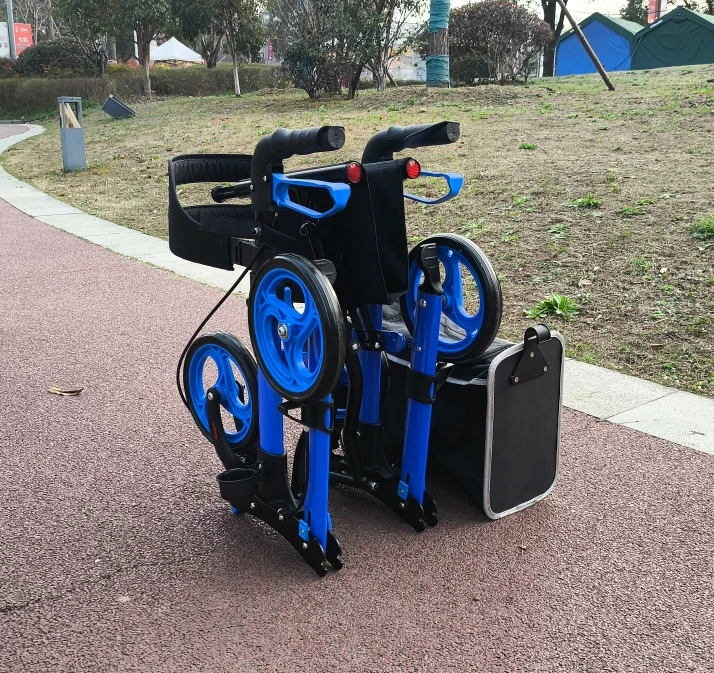 Wholesale 4 wheels Folding Adult Rollator Walker for Disabled