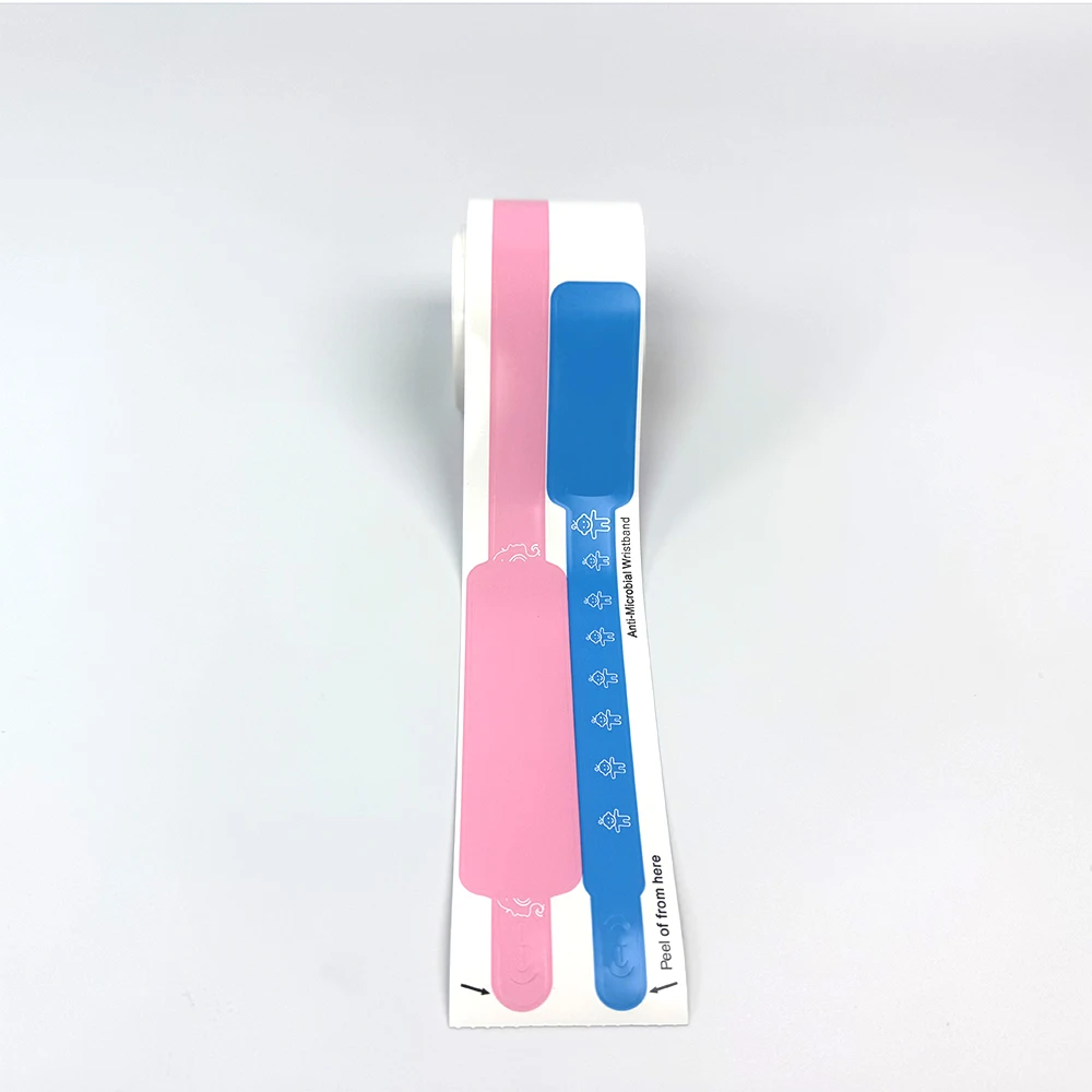 Top Selling Soft Bracelets 25mm*432mm 115 Sets One Roll for ZEBRA ZD410 ZT230 10035358-M1K Mother and Baby Matching Wristbands