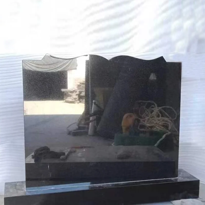 Tombstone Granite Black Marble Tombstone Engraving Monument Sacrificial Ancestral Temple Stone Carving Custom-made