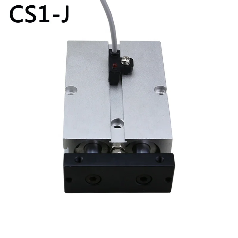 Стандартный двойной поршневой направляющий тип, маленький воздушный цилиндр из алюминиевого сплава, двойной стержень, двойной стержень, пневматический цилиндр двойного действия