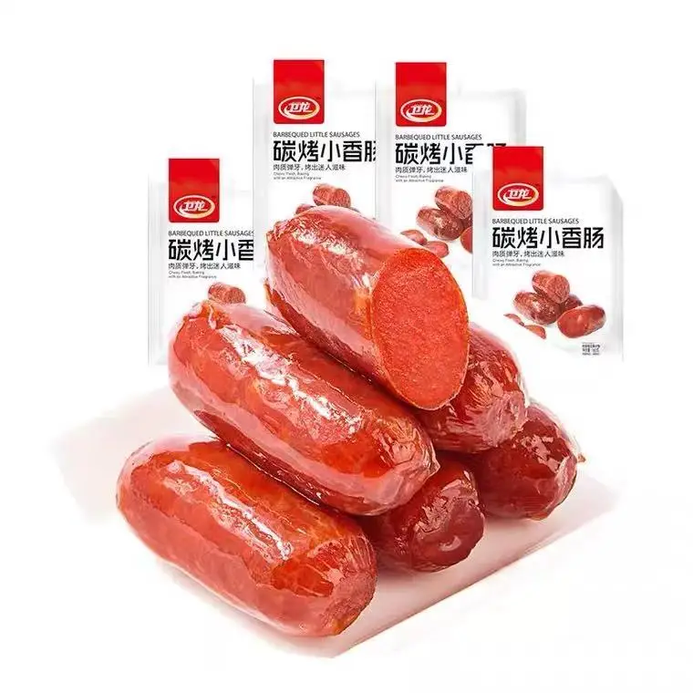 
Wholesale China new upgrade high quality and good price the latest time Wei Long hot dog spot pork flavor sausage80g*30bags 