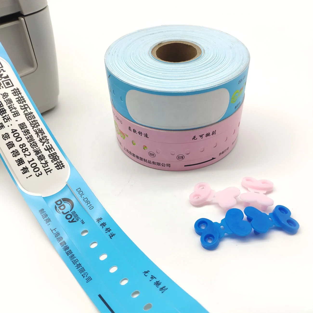 High Quality soft thermal wristband hospital patient ID wristband medical wristband