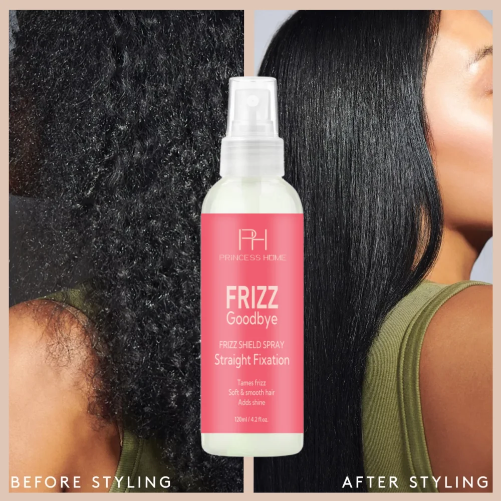 Custom Logo Anti-Frizz Finishing Spray Keratin Smooth Anti Humidity Spray  for a Flexible Hold Weightless 4oz.