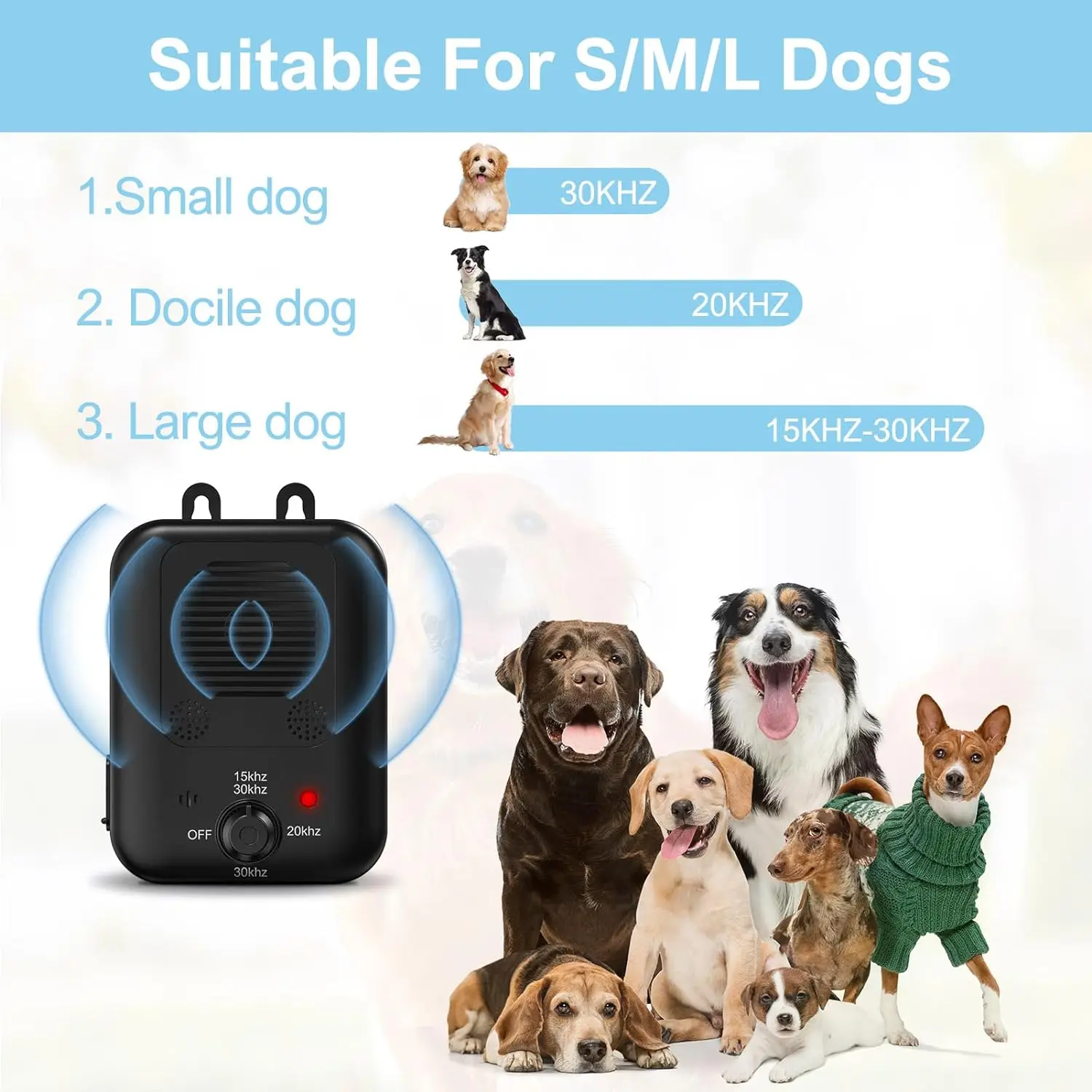 Anti Barking Devices  for Indoor & Outdoor Use Dog Barking Control Devices with 3 Modes
