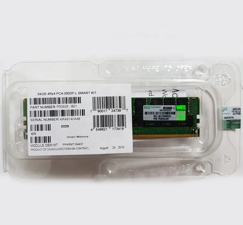 HPE P00926-B21 DL380 DL580 DDR4 64 Гб 2933 Серверная оперативная