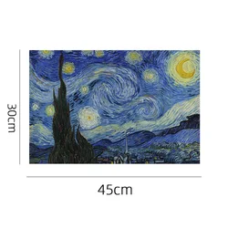 Monet Van Gogh Pvc Table Mat Oil Painting Wind Waterproof Creative Western Table Mat
