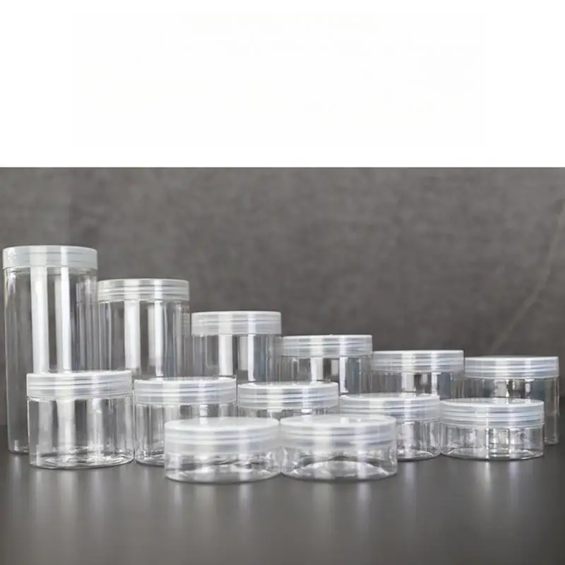 300ml 400ml plastic jar pet plastic jars for food packaging food grade Transparent plastic wide mouth bottle