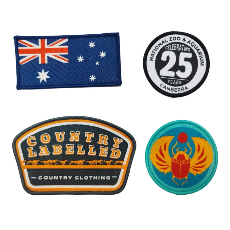 Wholesale Hot Low Minimum Embroidered Vendor Custom Woven Patches Embroidery Badge For Clothes Bags Shoes