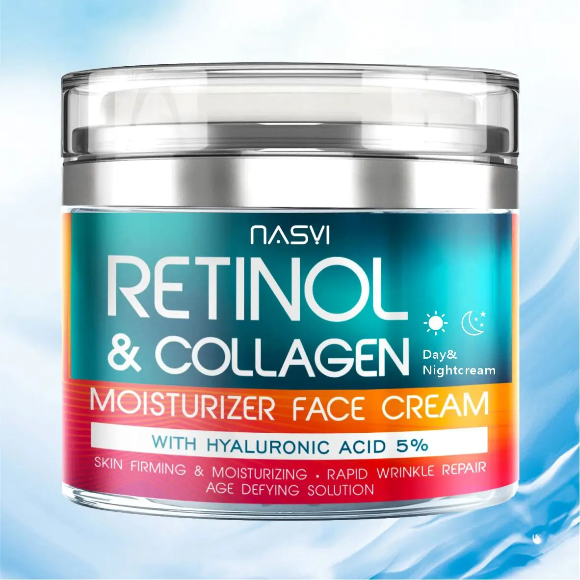 Private Label OEM Organic Face Cream Lotion Moisturizer Collagen Face Lift Cream Hyaluronic Acid Anti Aging Retinol Face Cream