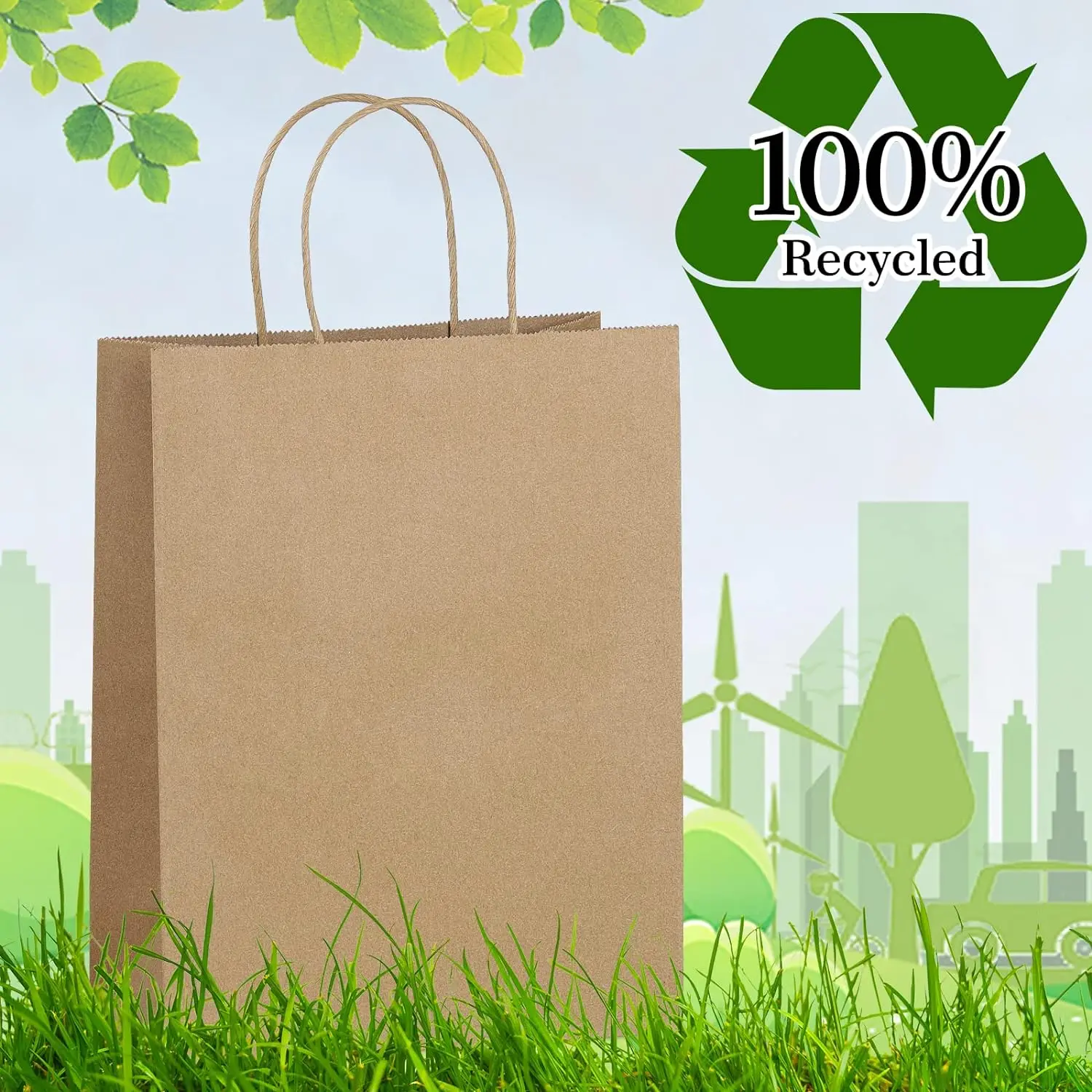 Custom Logo Eco Friendly Lunch Box Shopping Wedding Biodegradable Kraft Tote Paper Bags Ready To Ship