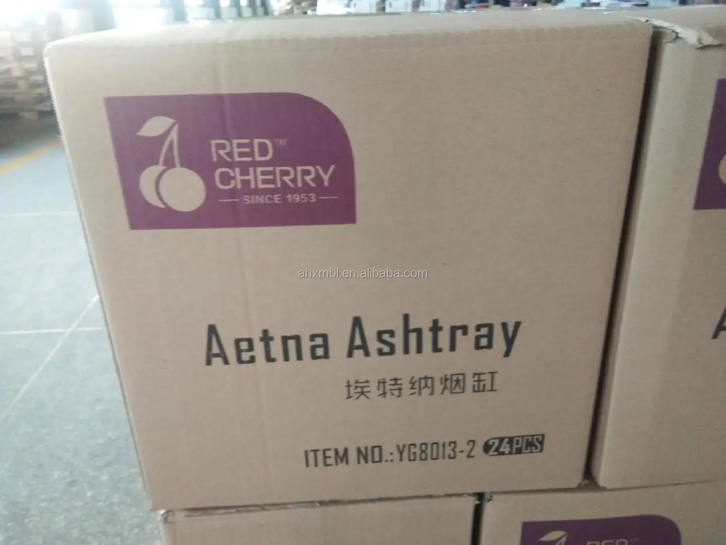 Круглая стеклянная пепельница Red Cherry YG8013 оптовая продажа дешевая креативная Хрустальная нового дизайна