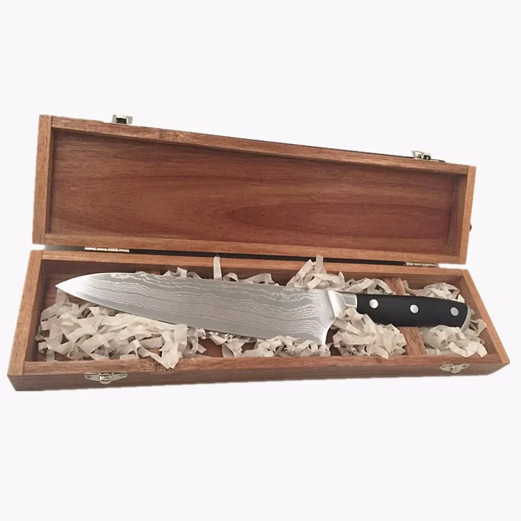 Japanese VG10 Super Steel Core with 67-layer Handmade 8 inches Damascus Steel Chef Knife with Wooden Box